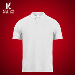 Men's Polo T Shirt | White | Half Sleeves | Kastom Printing